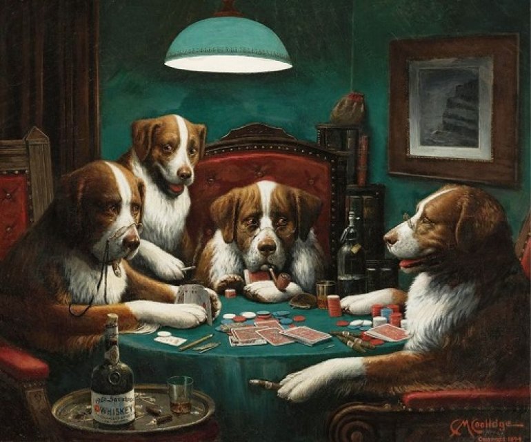 Cassius Marcellus Coolidge's  Poker Game